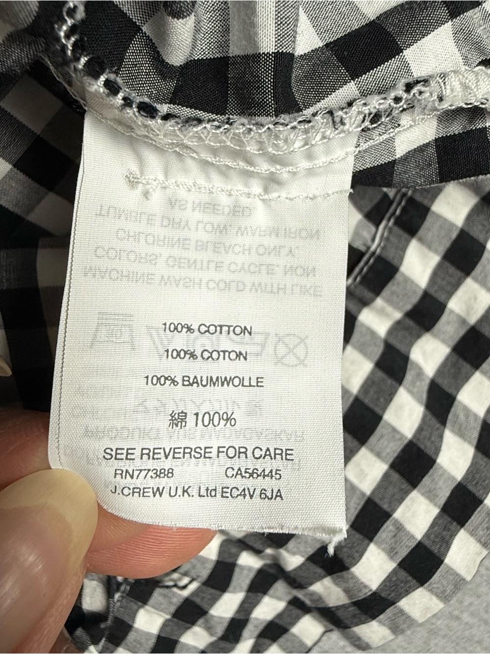Madewell Gingham Wrap Puff Sleeve Crop Top Large Cotton - Picture 12 of 13